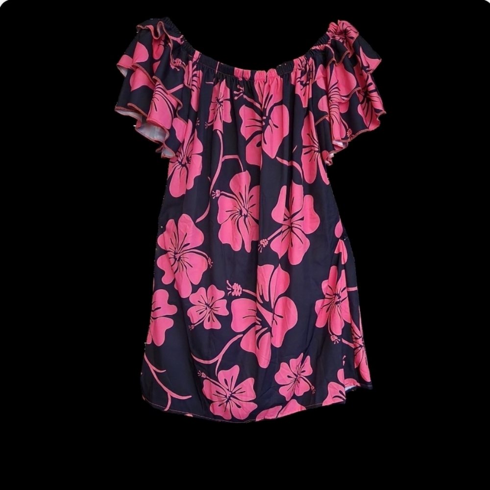 Patterned Series: Off The Shoulder Ruffle Layered Dress - Picture 4 of 7